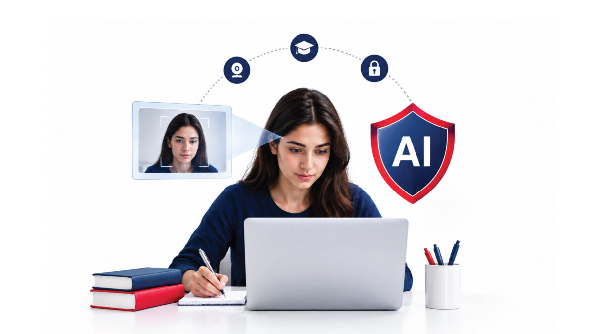 Maintaining academic integrity in online examinations with AI controls and facial identity verification